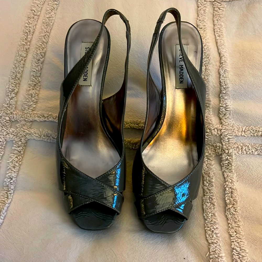 Steve Madden P-Starr Grey Pat Size 10